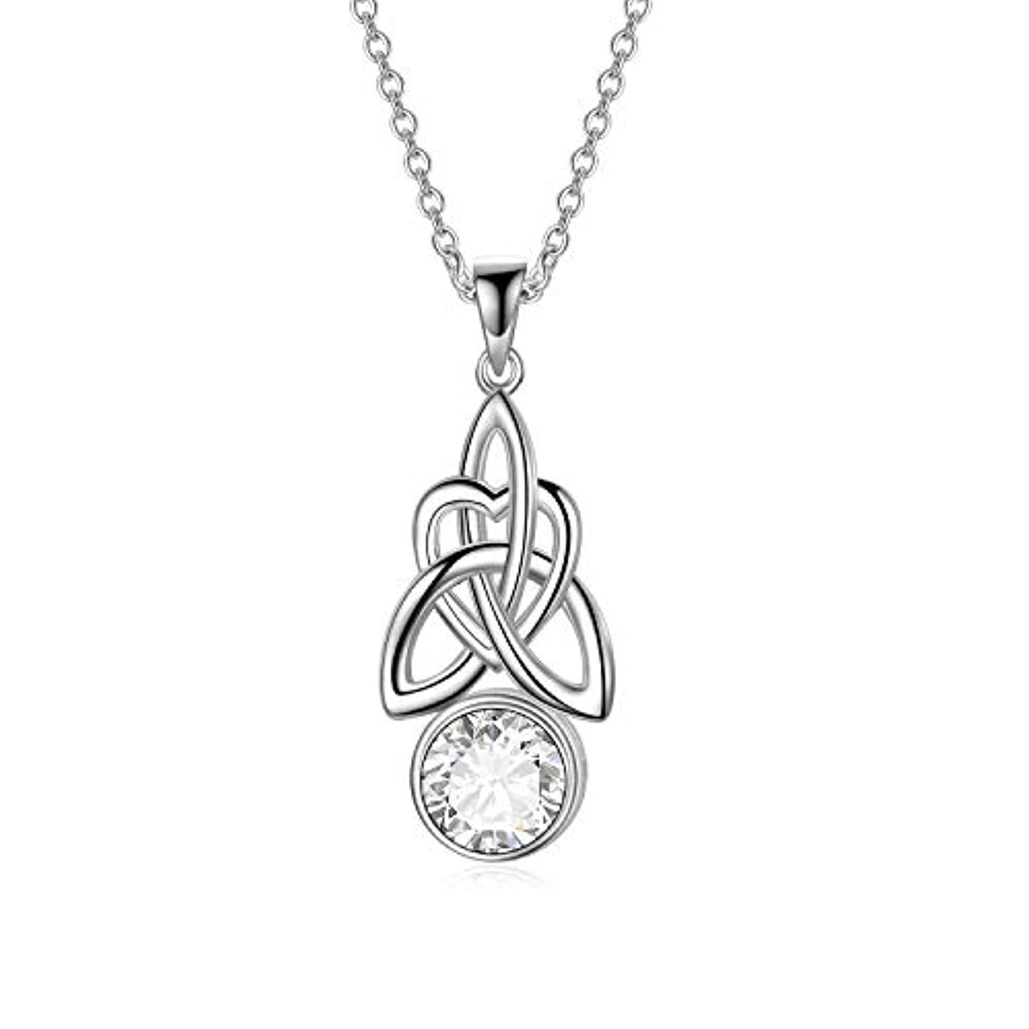 Silver Celtic Knot Connemara Marble Pendant - Connemara Marble